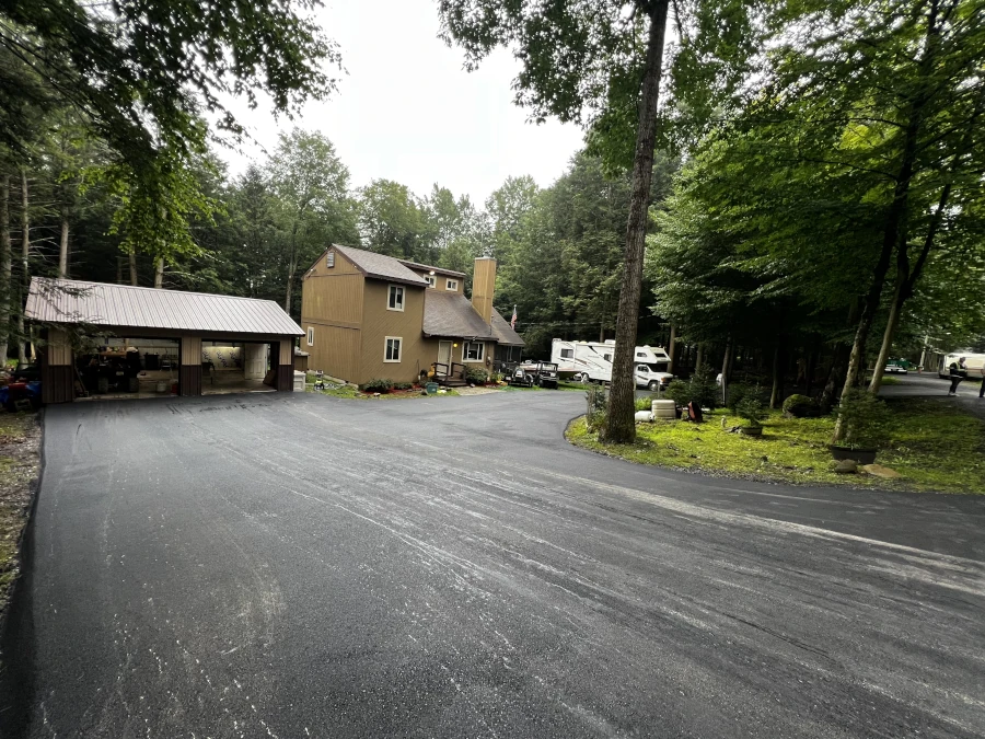 Residential driveway paving project