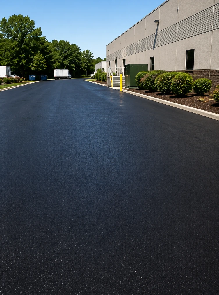 Commercial asphalt paving project