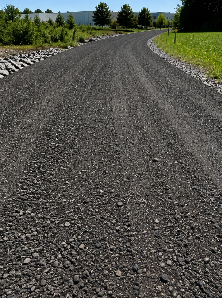 Recycled asphalt millings driveway installation by Coopers Asphalt LLC